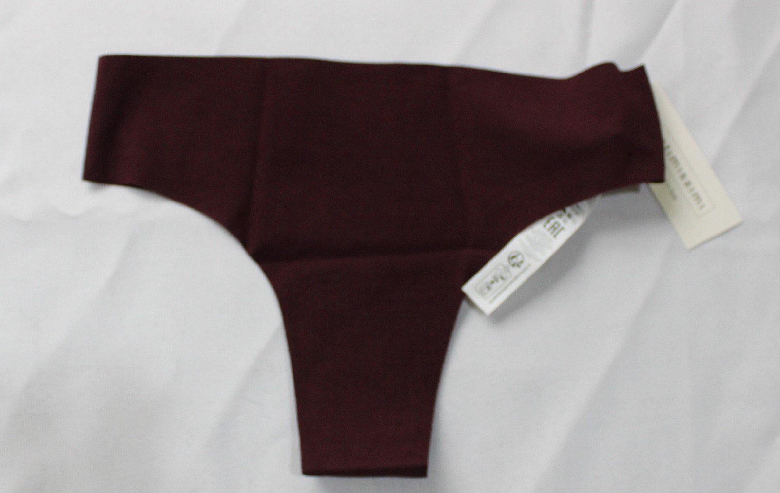 Intimissimi Women’s Seamless Cotton Brazilian Brief DH3 Dark Burgundy Medium NWT
