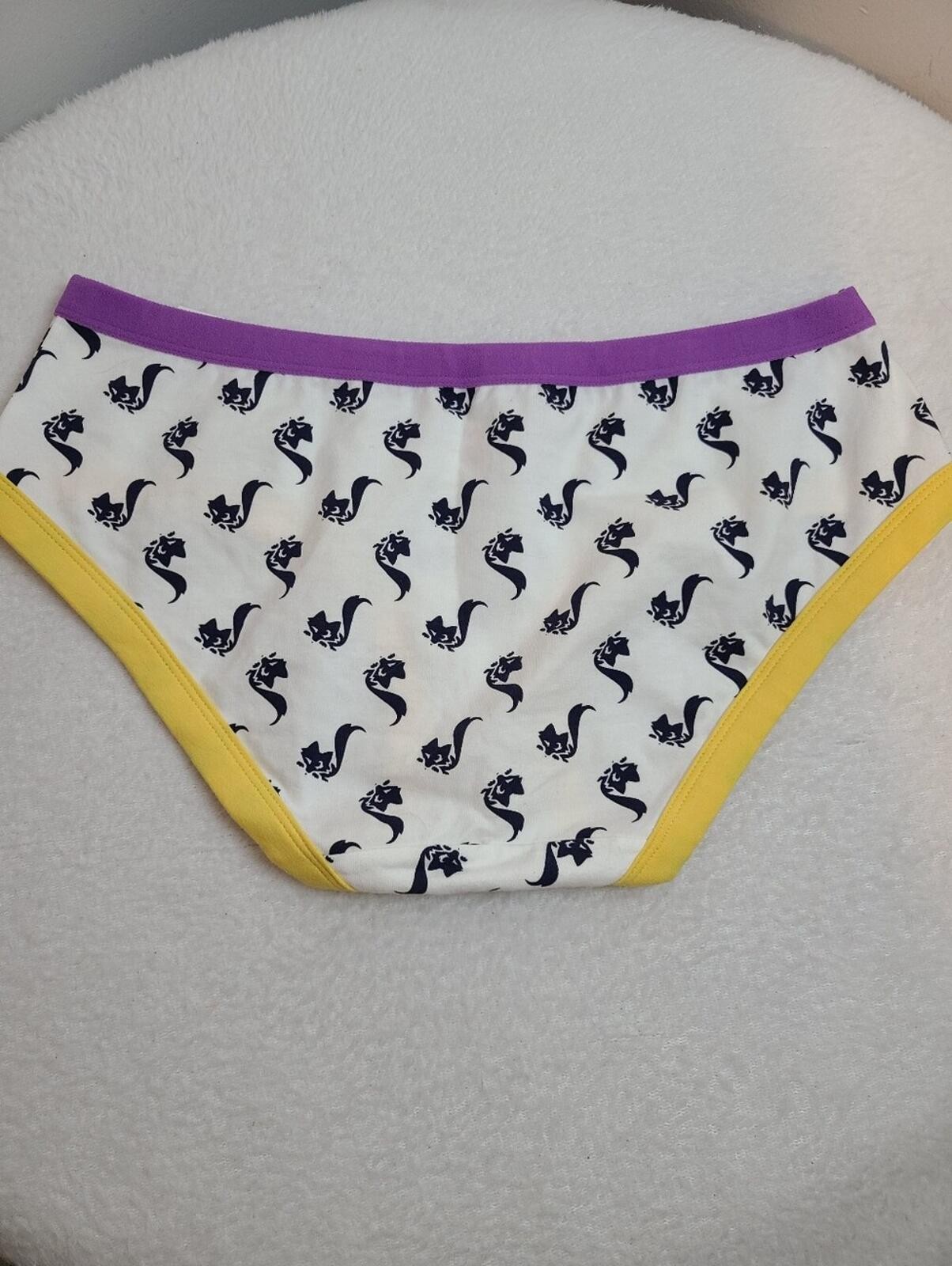 Vintage Y2K Flirtitude Graphic Cotton Colorblock Hipster Panty Size Lg