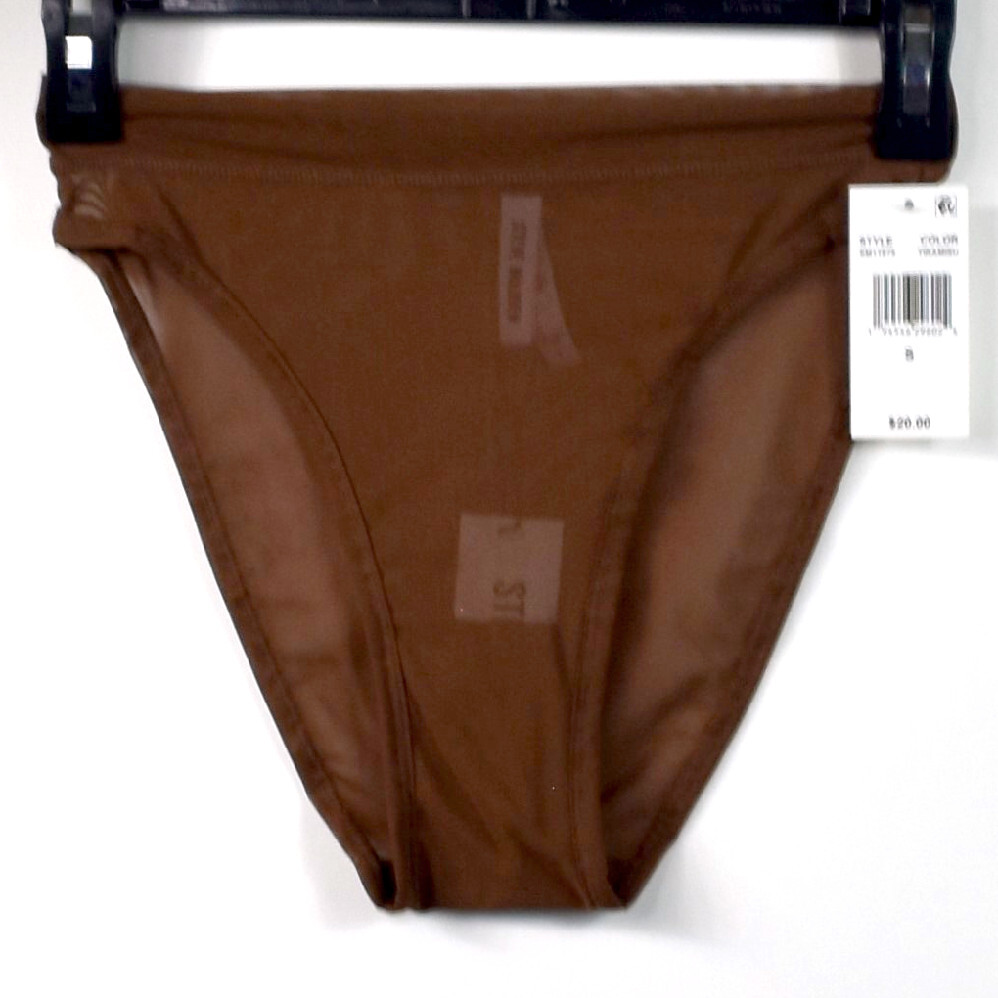 Steve Madden Womens Mesh Hi Leg Bikini Underwear Ch Size & Color New Panty 11875