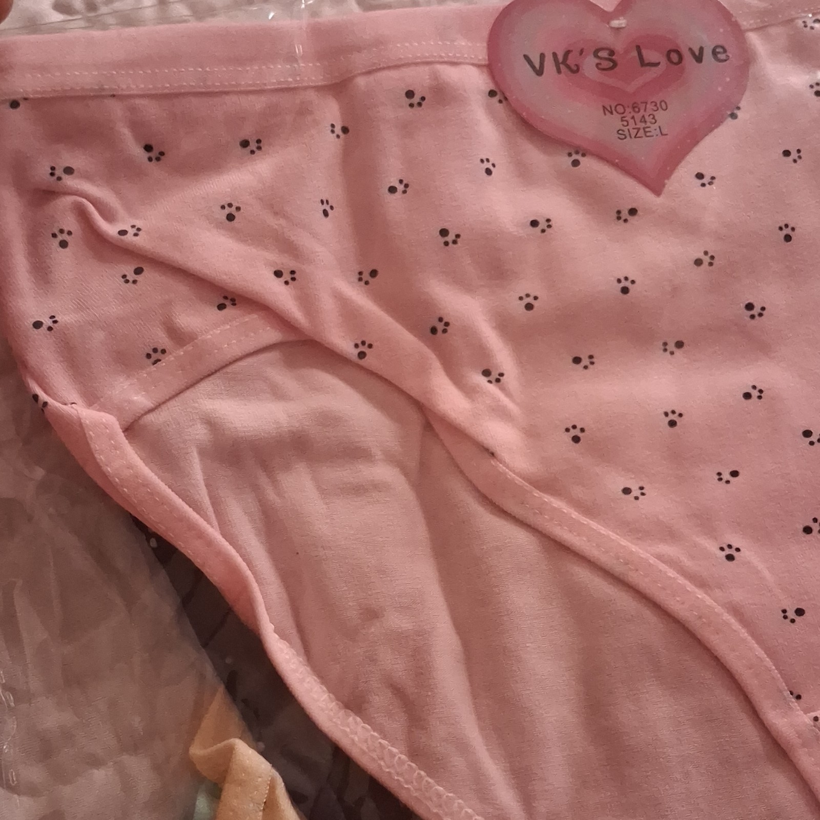 VK’S Love Women’s Brief Panties Polka Dot 15 Pack Size L Pink/Black/Blue