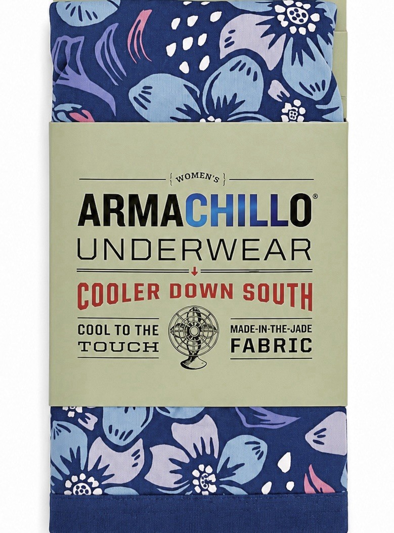 Duluth Women’s Armachillo Cooling Underwear Briefs /Blue Floral 3X (24w-26w) New