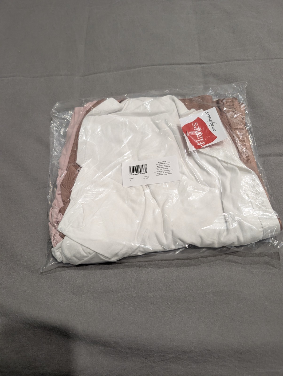 Hanes Originals Women’s XL Bamboo Boxer Briefs 5 Pack Comfort Assorted NIP