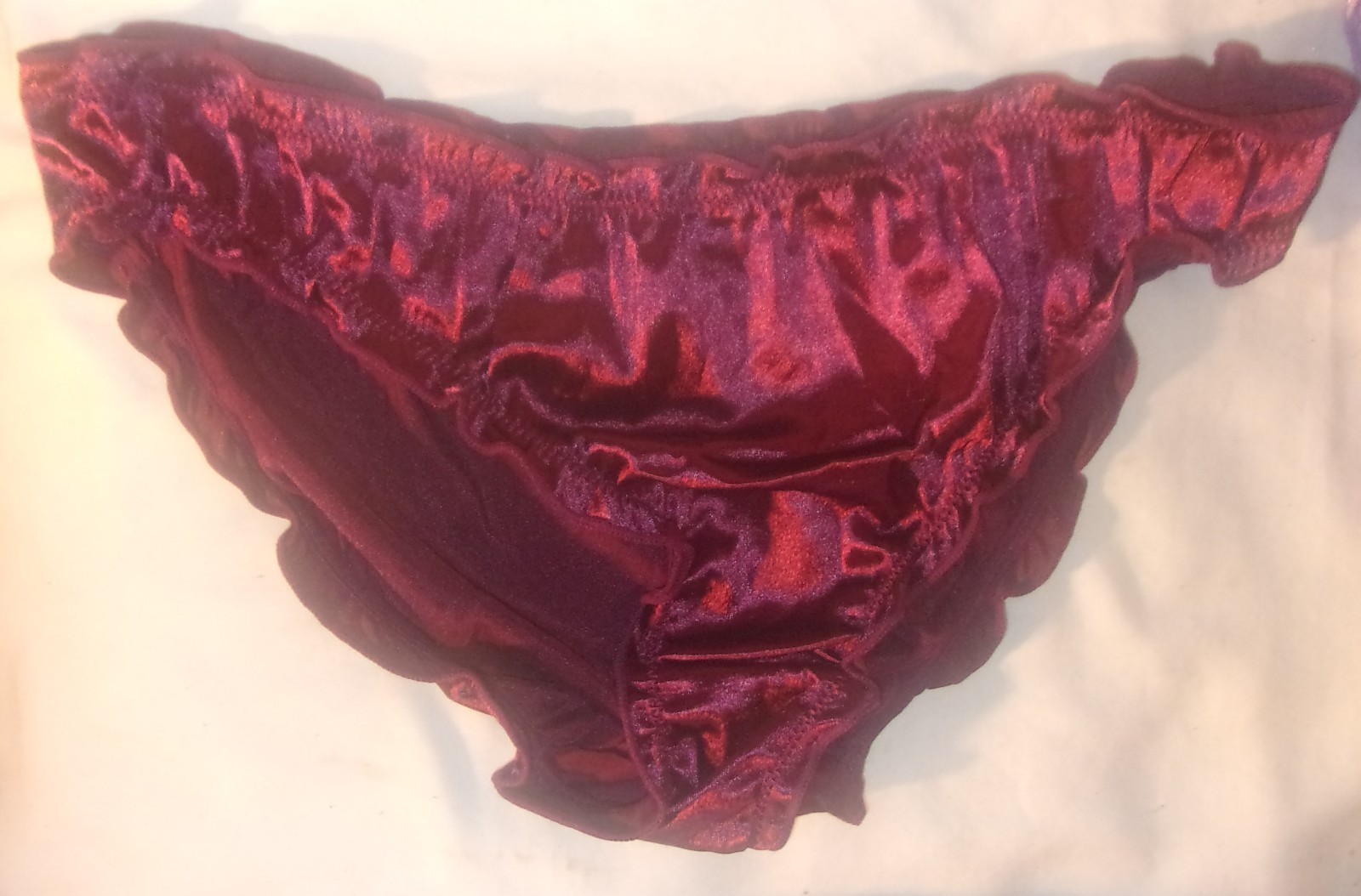 NEW SEXY NYLON SPANDEX RUFFLE PANTIES SIZE LARGE LOOK HOT FEEL COMFY