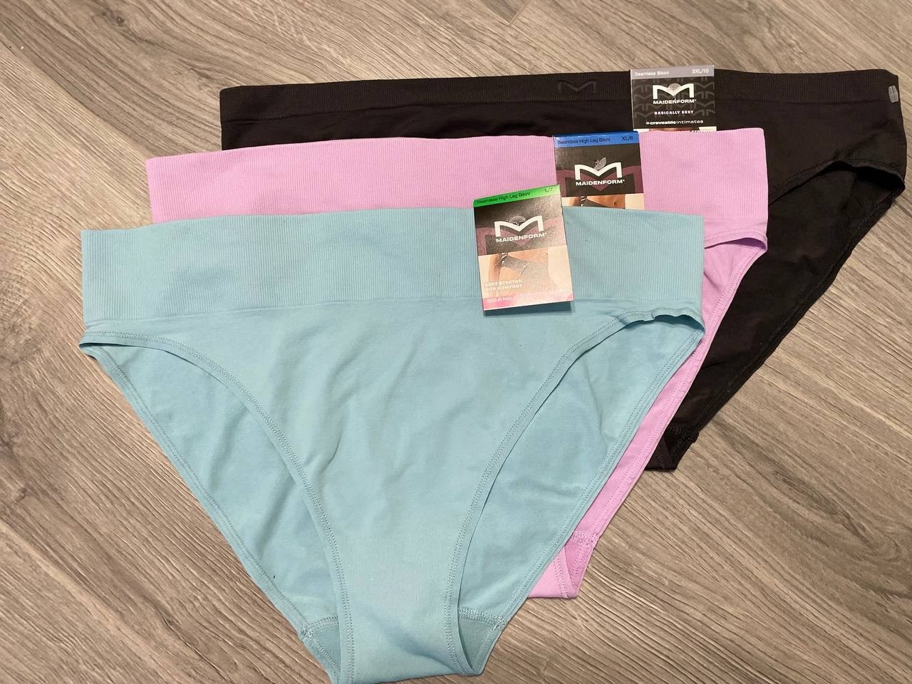 Maidenform Women’s Seamless High Leg Bikini Underwear Soft Stretch For Comfort