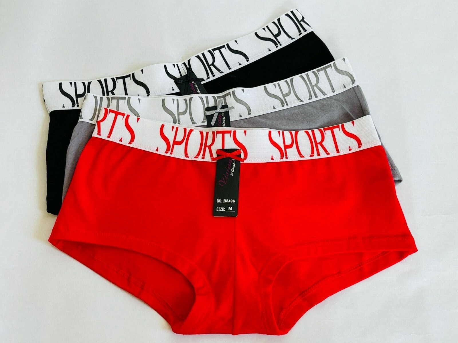 NEW! 6-12 Boyshorts Panties Cotton Underwear Women Ladies Girls Boxer S -XL 8496