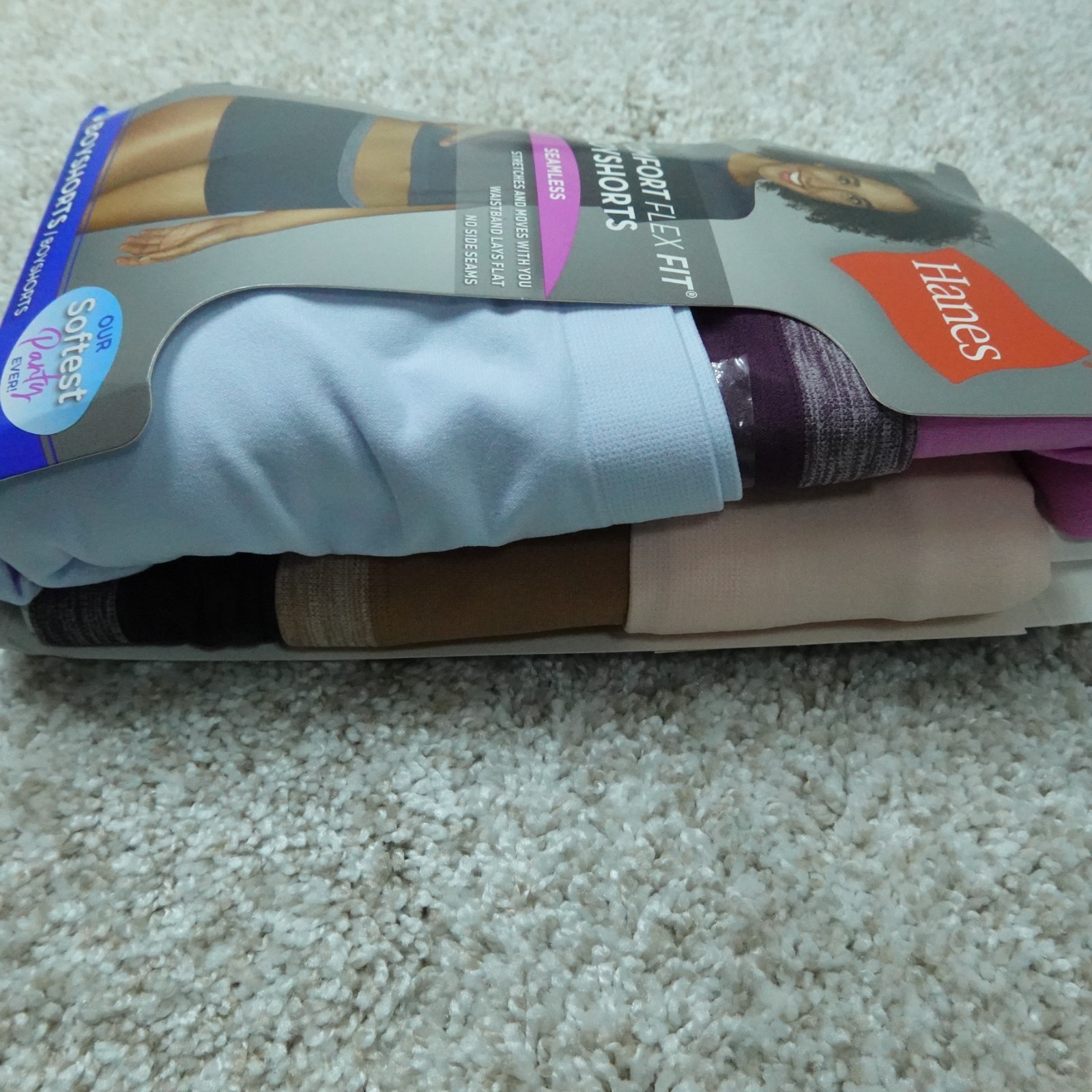 Hanes Underwear Womens 6 Medium Boyshorts Comfort Flex Fit Seamless 6 Pairs