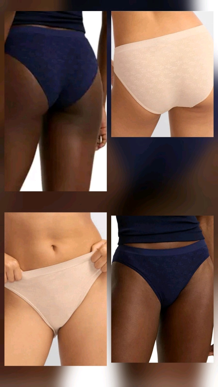 Ralph Lauren 2Pack Women’s Monogram Mesh Jacquard Bikini Brief Underwear Medium