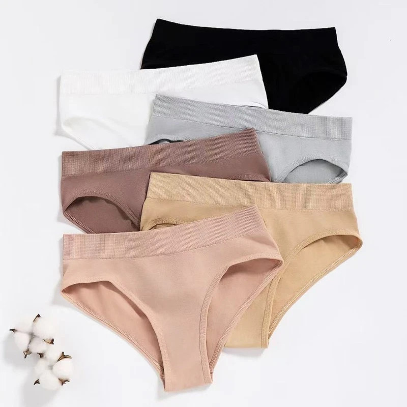 6 Pack Lot Sexy Ladies Womens Panties Briefs High Leg Bikinis Underwear Lingerie