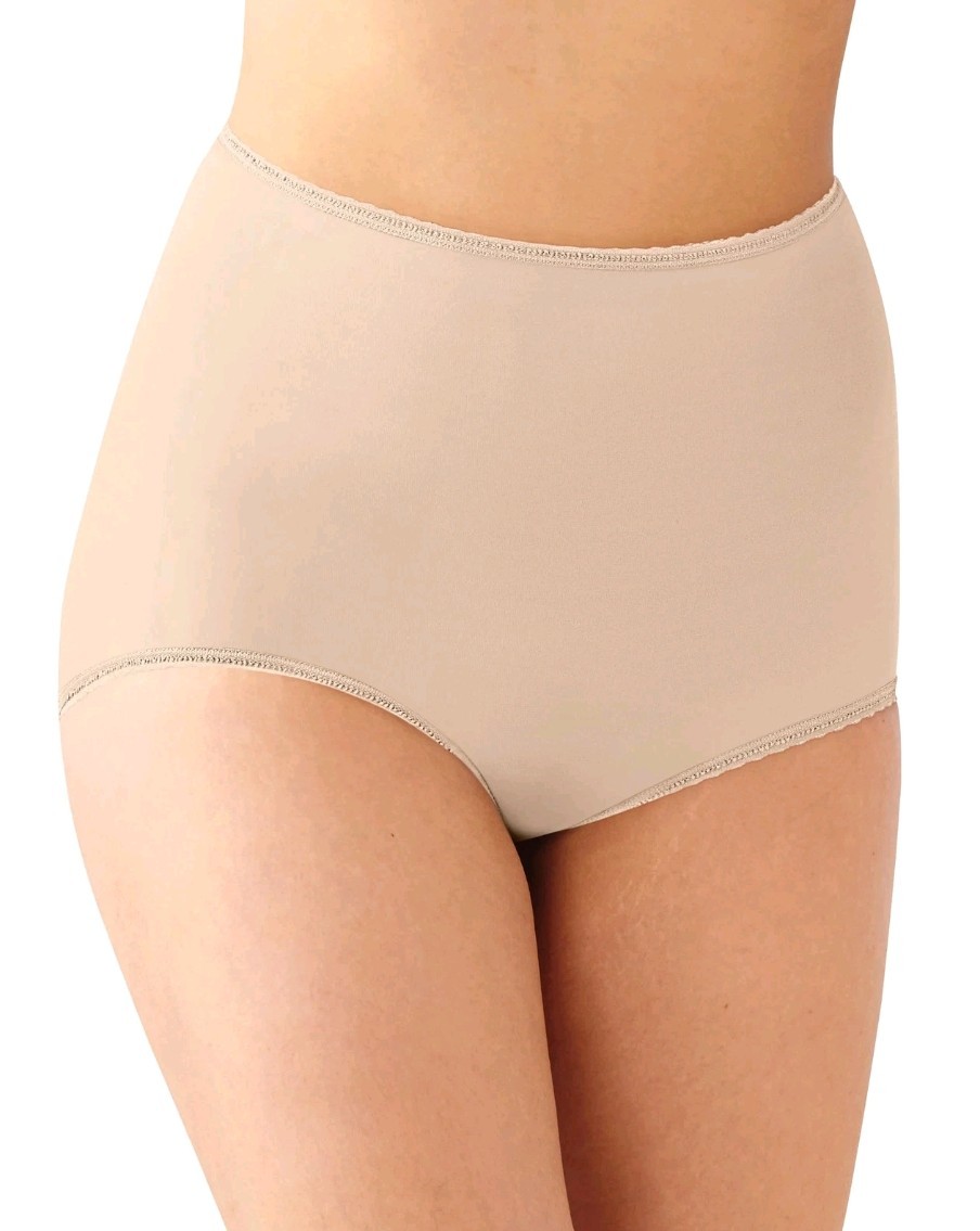 Bali Skimp Skamp Brief Panty 3X/10 Womens Cool Full Seat Coverage Spandex Cotton