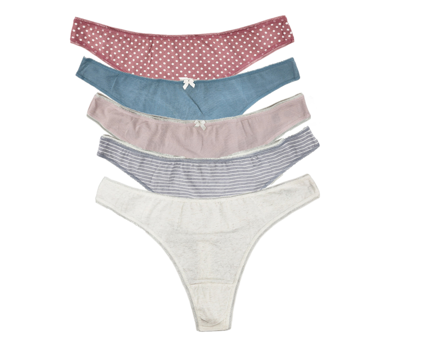 M&S Women’s 5 Pack Cotton Lycra Thongs