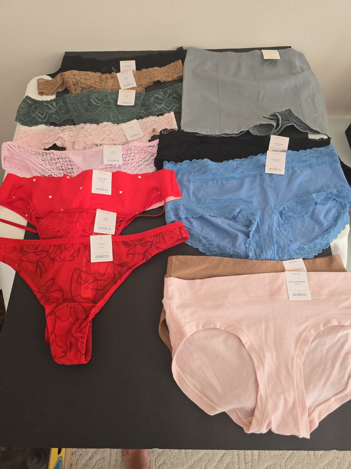 13 Auden Assorted Thong, Hipster, Underwear Womens Medium Stretch NWT