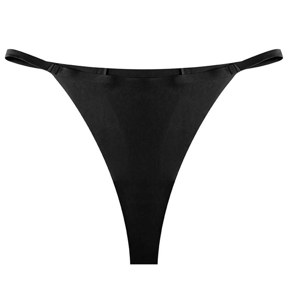 Quick Drying Ice Silk Thong Underwear for Women with Low Waist Seamless Design