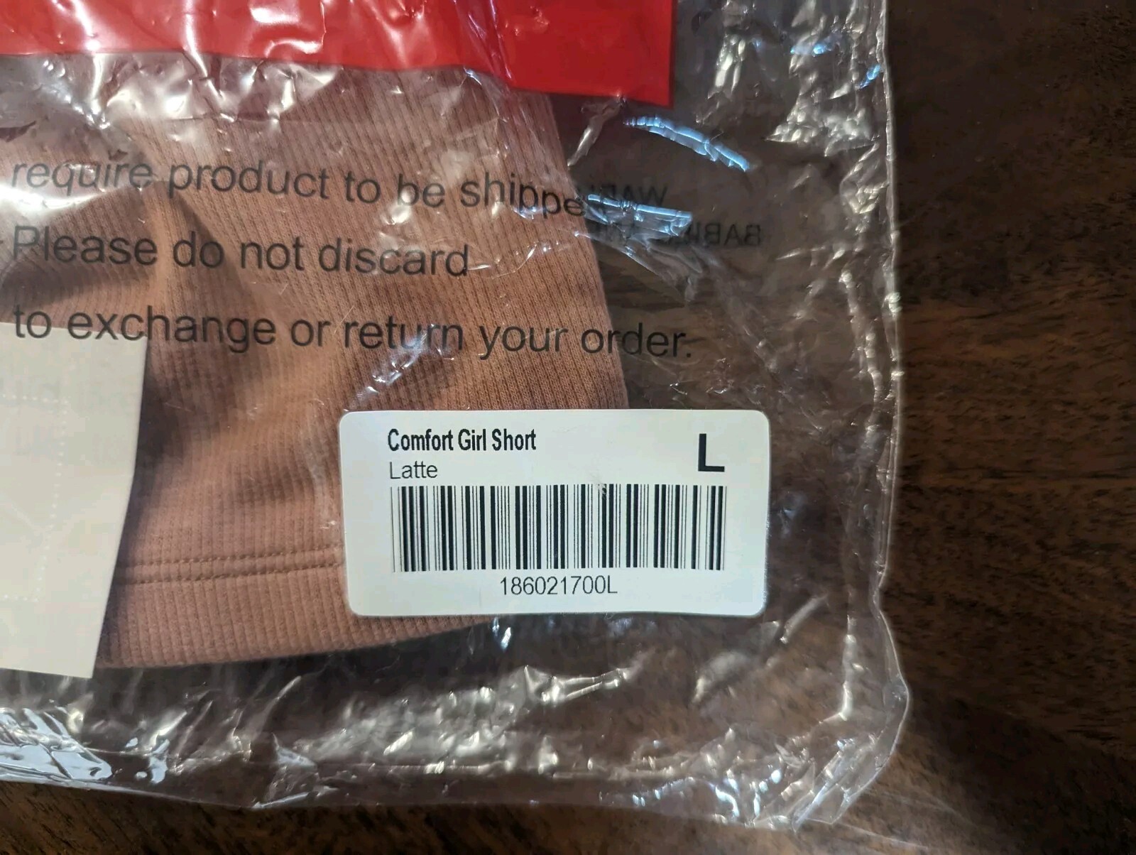 Comfort Girl Short latte Ruby Ribbon Number 1860 New With Tags
