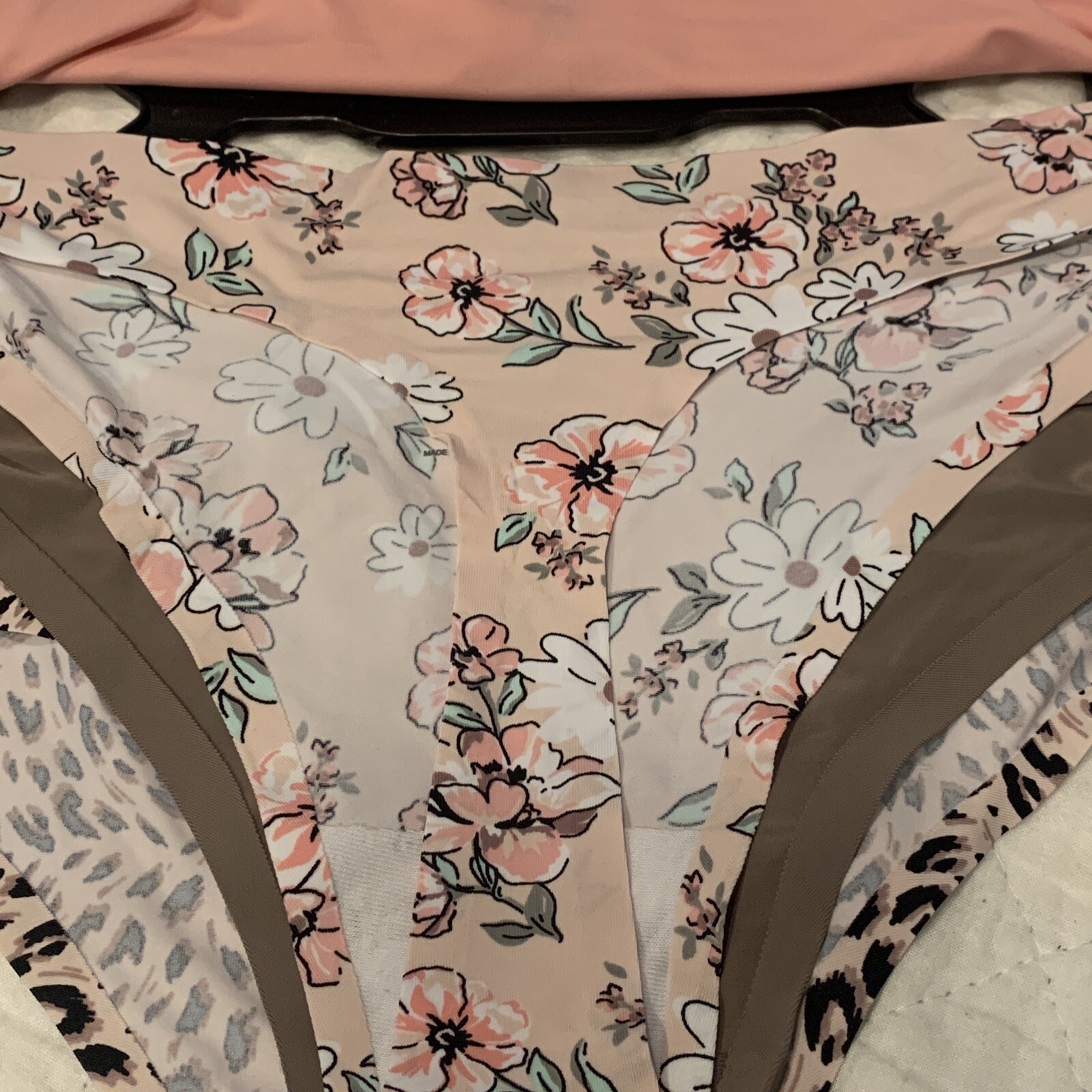 Nanette Lepore 5 Pack Tag Free Thong Panties Set Size XL Floral Underwear