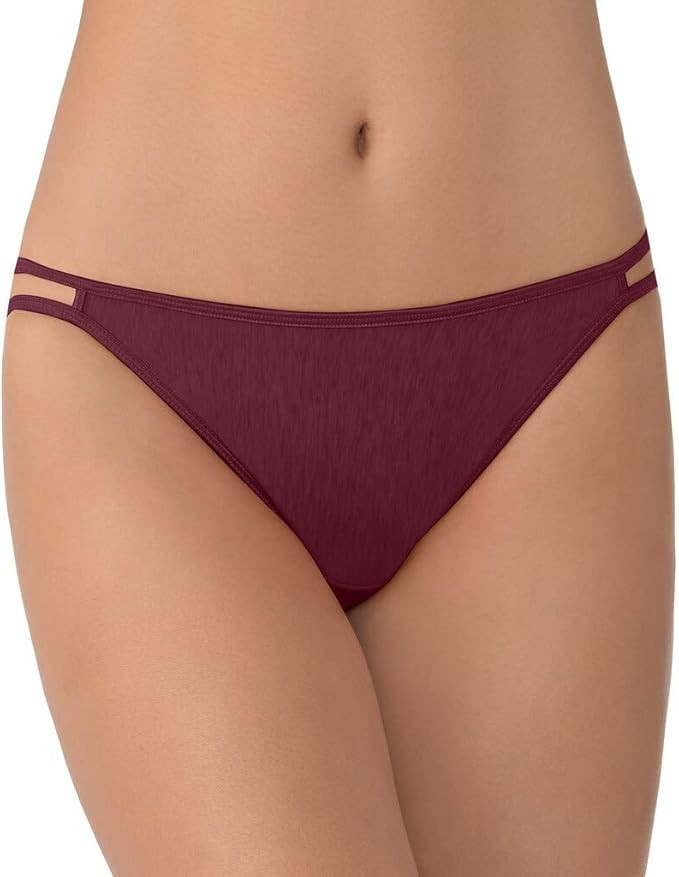 4 pairs VANITY FAIR String Bikini ILLUMINATION 18108 Panty Solid Colors 8 / XL