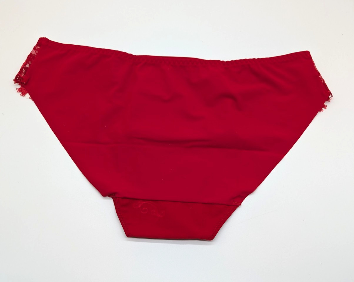 Simone Perele Bikini Panty XS Lace Seamless French Designer Lingerie Ruby Red