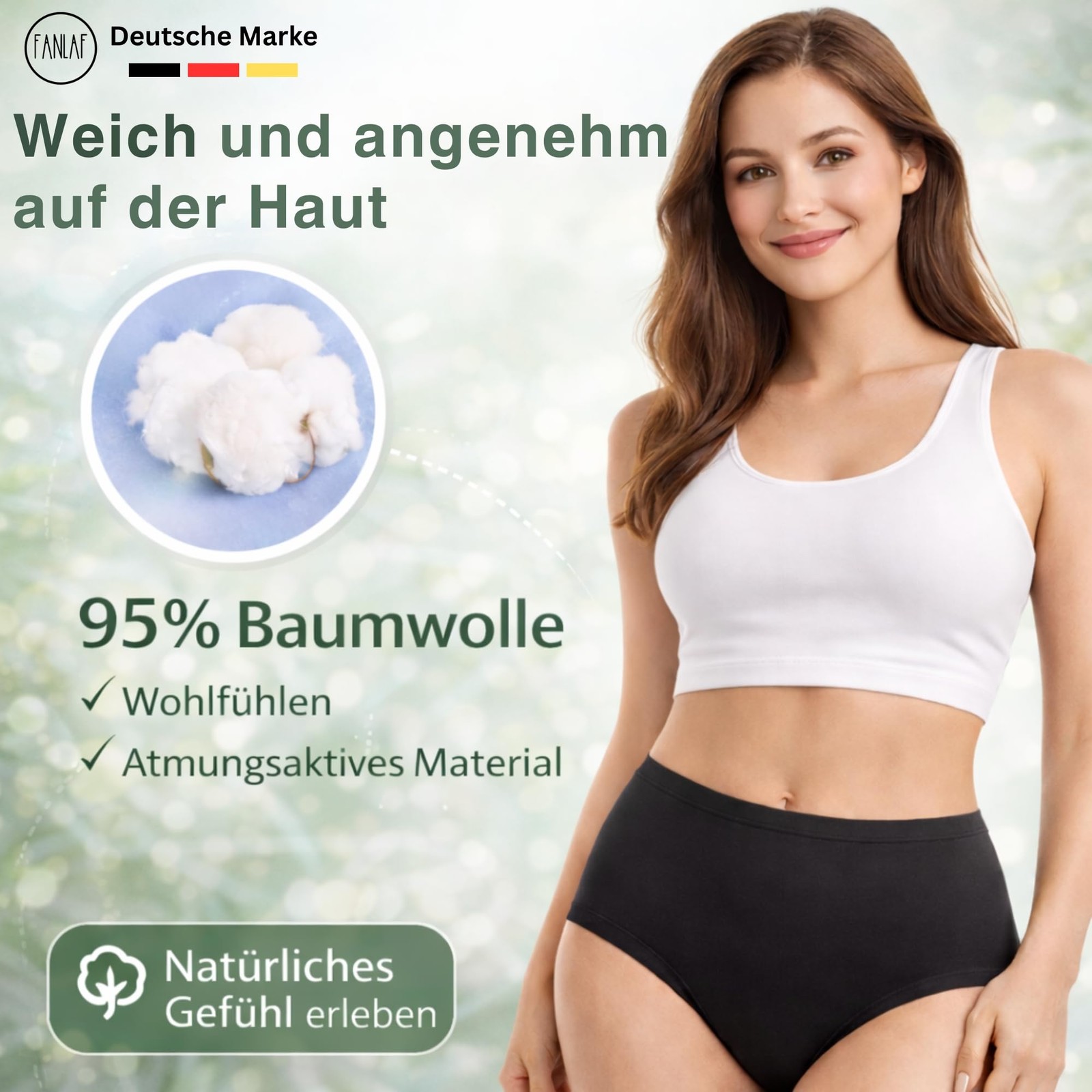 Ladies Briefs Cotton Underpants 5 Pack Waist Briefs Label Free Breathable…