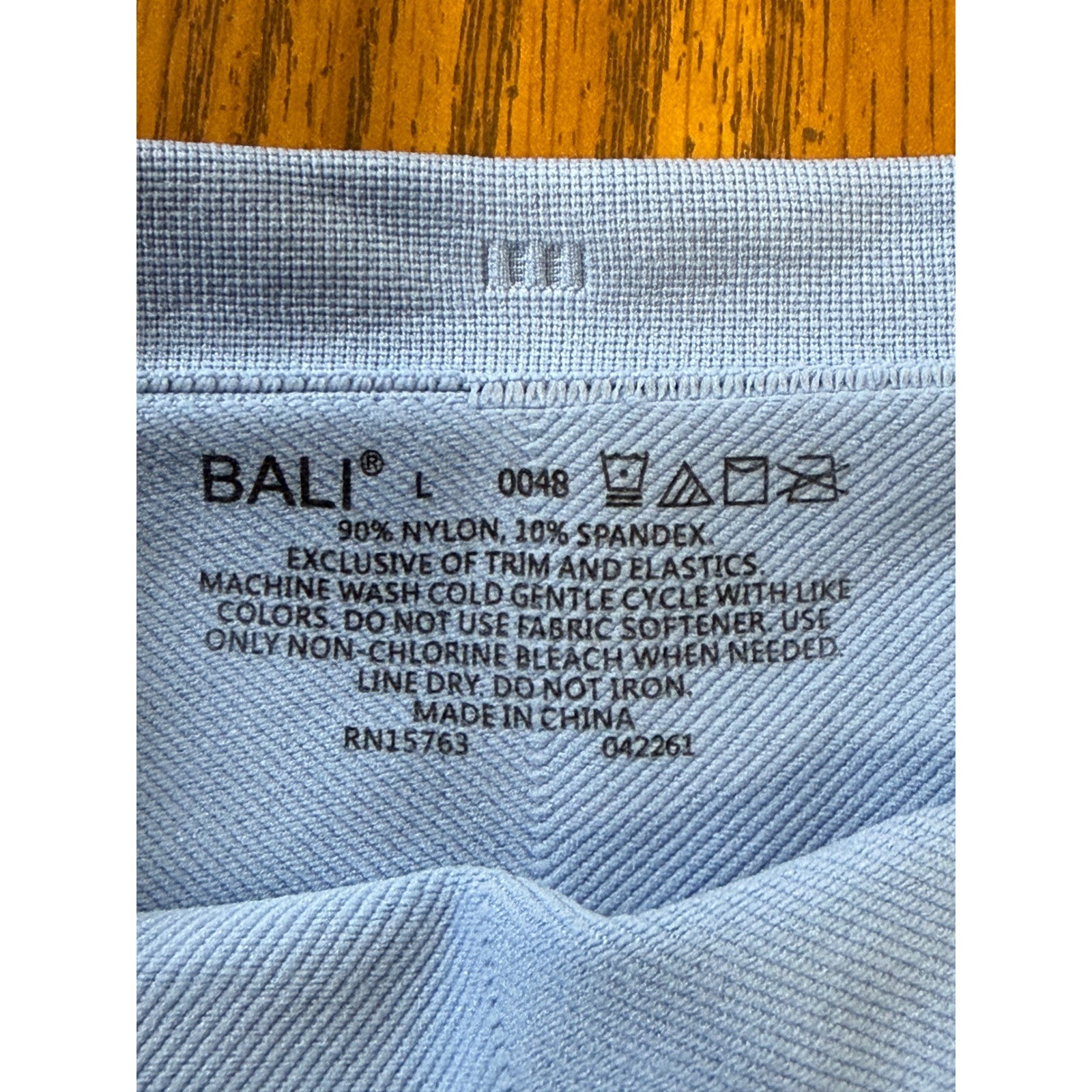 Bali Comfort Revolution Firm Control Brief Large Light Blue Seamless High Waist
