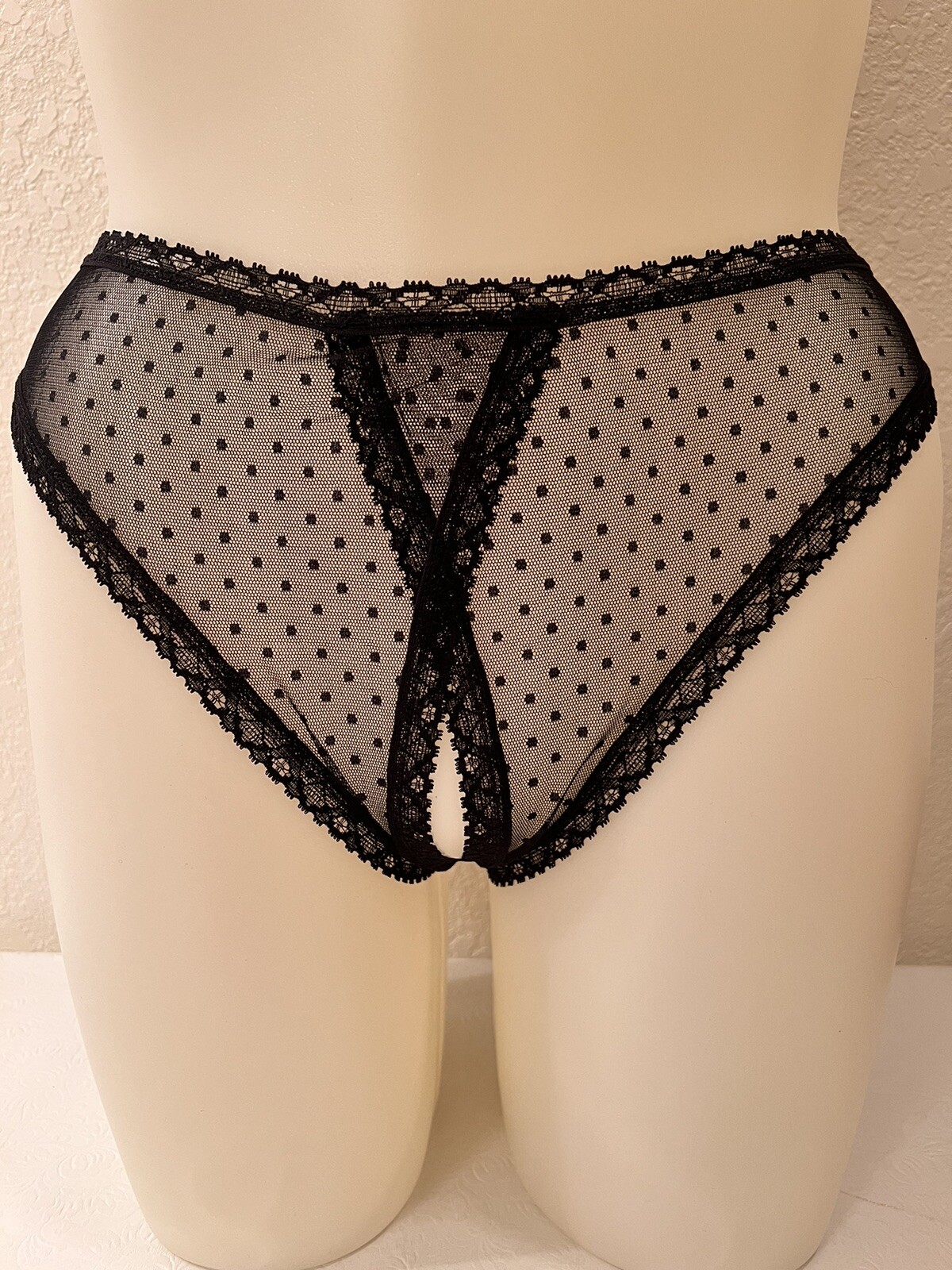 Only Hearts Coucou Lola Open Gusset Crotch Bikini Panty 1X D’esprit Mesh & Lace