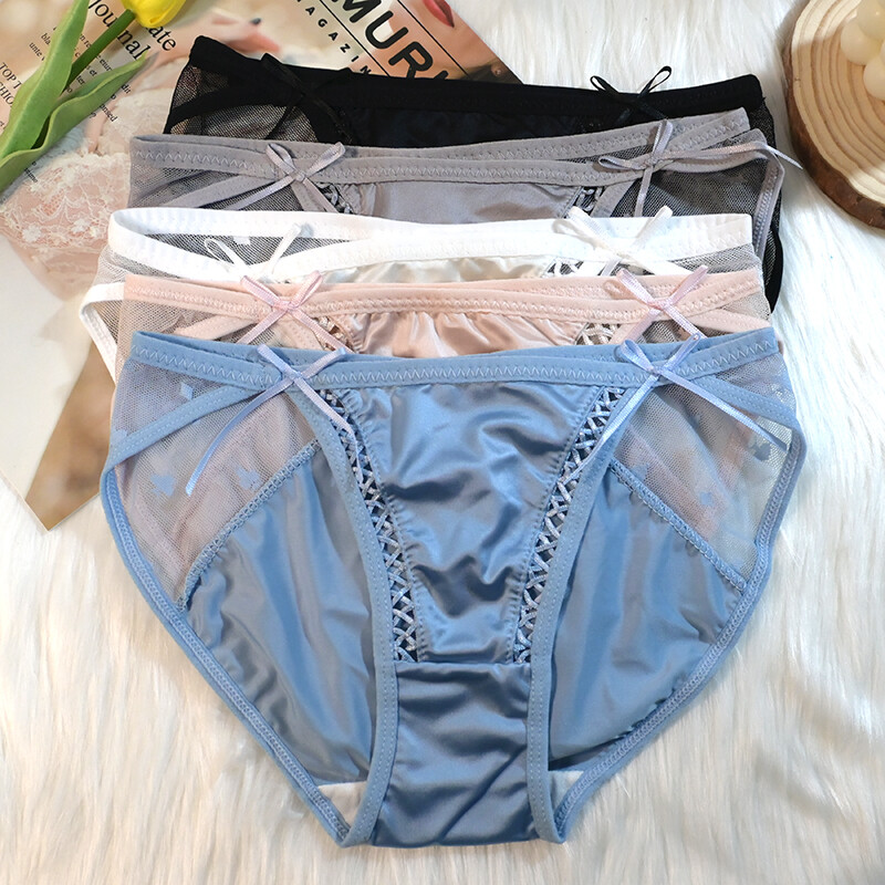 1/5 Pack Lot Sexy Womens Satin Panties Vintage Underwear String Bikini Lingeries