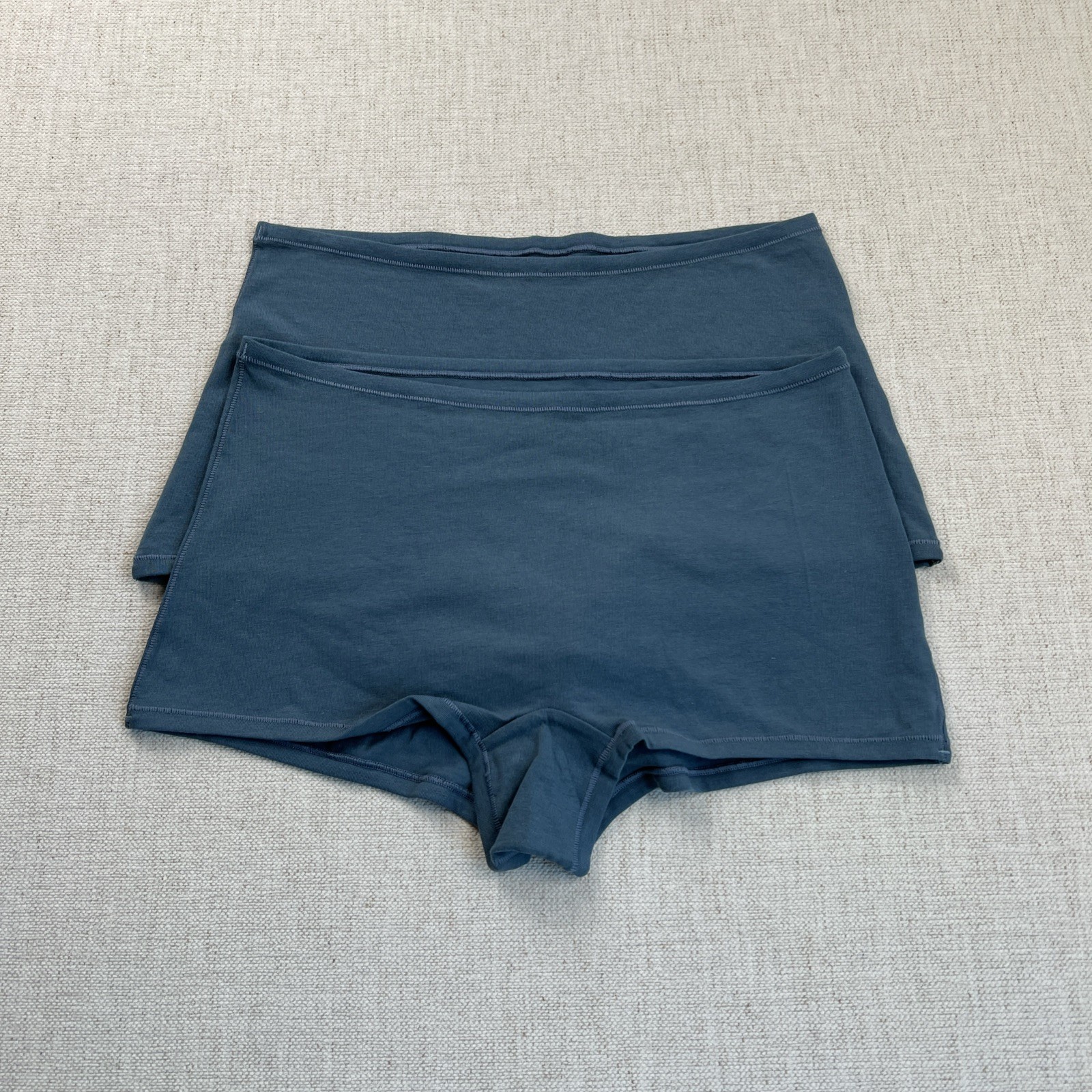 Quince Organic Cotton Boyshort Women’s Underwear Size S Blue NWOT 2PK