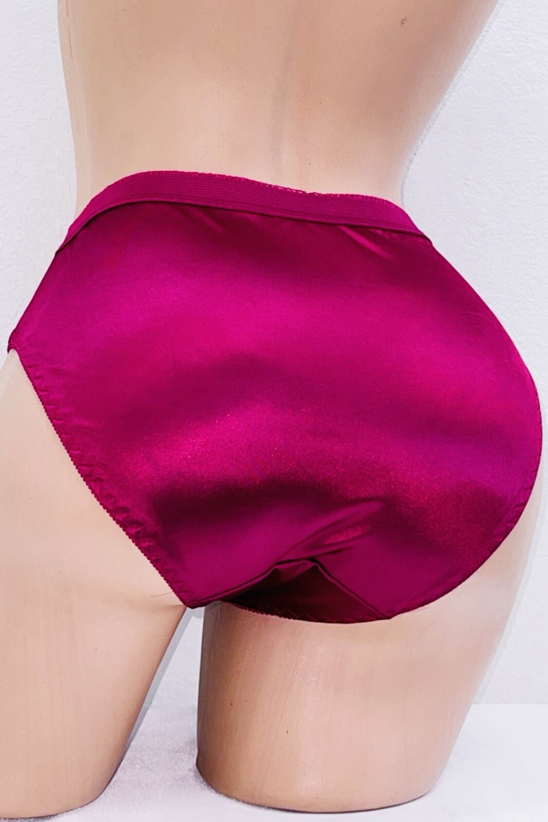 6 Packs Lot Sexy Women Satin Panties High Leg Ladies Underwear 322 Lingeries 3XL