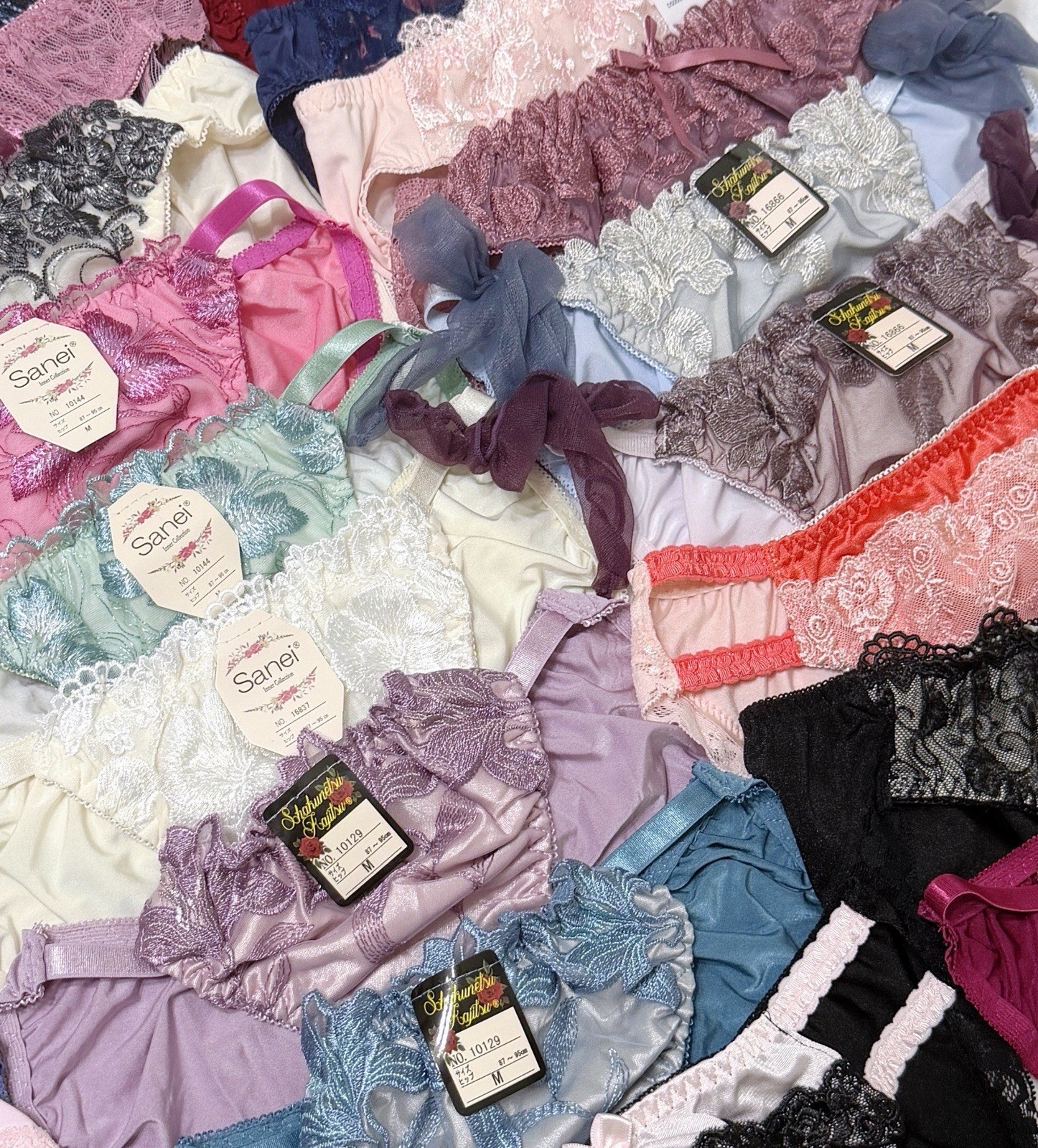 Random 10 Pairs US-S Japanese Cute/Sexy Embroidery/Straps Panties Girls Women’s