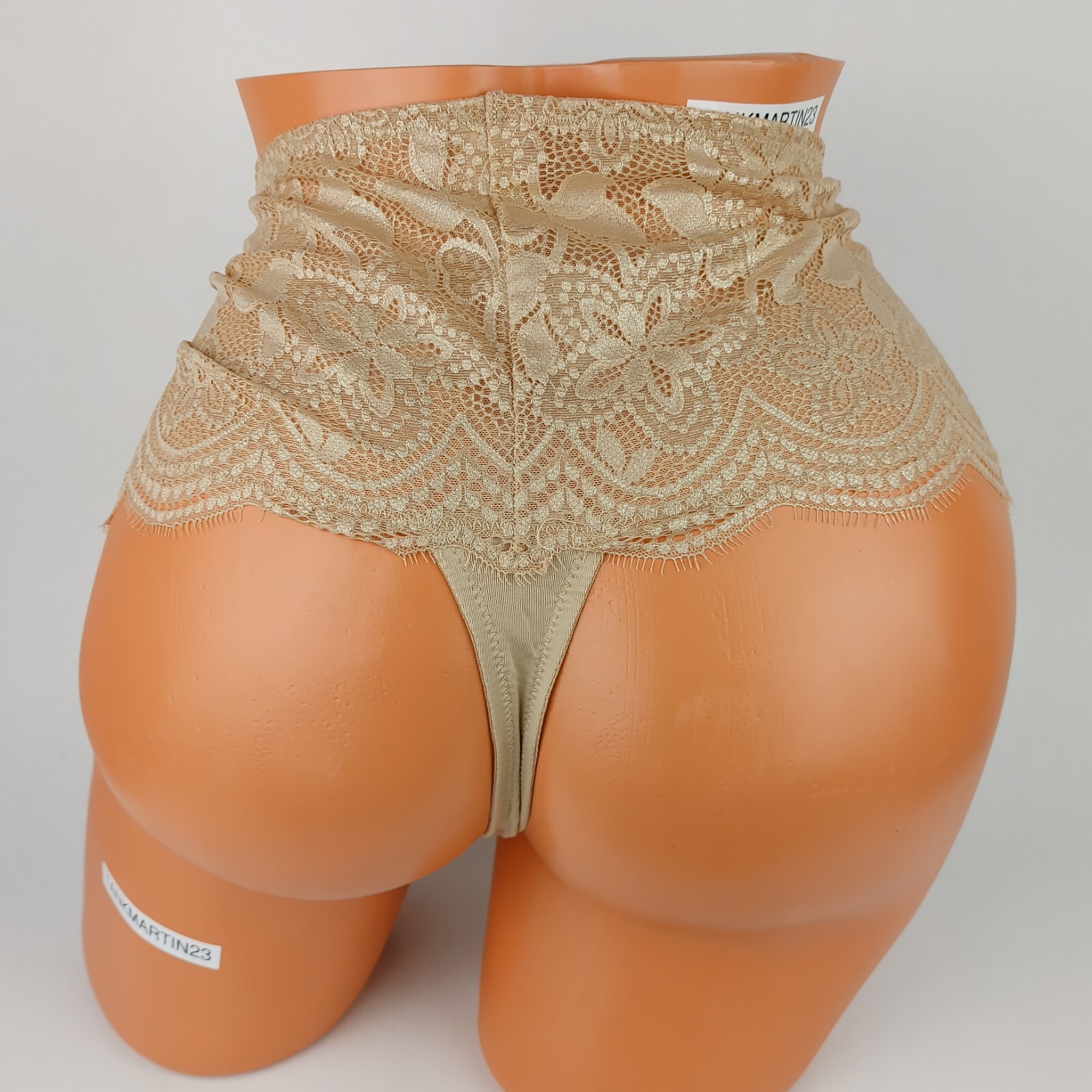 Lane Bryant Cacique Wide Side Thong Lace Plus Panties Cafe Mocha Glitter 22/24