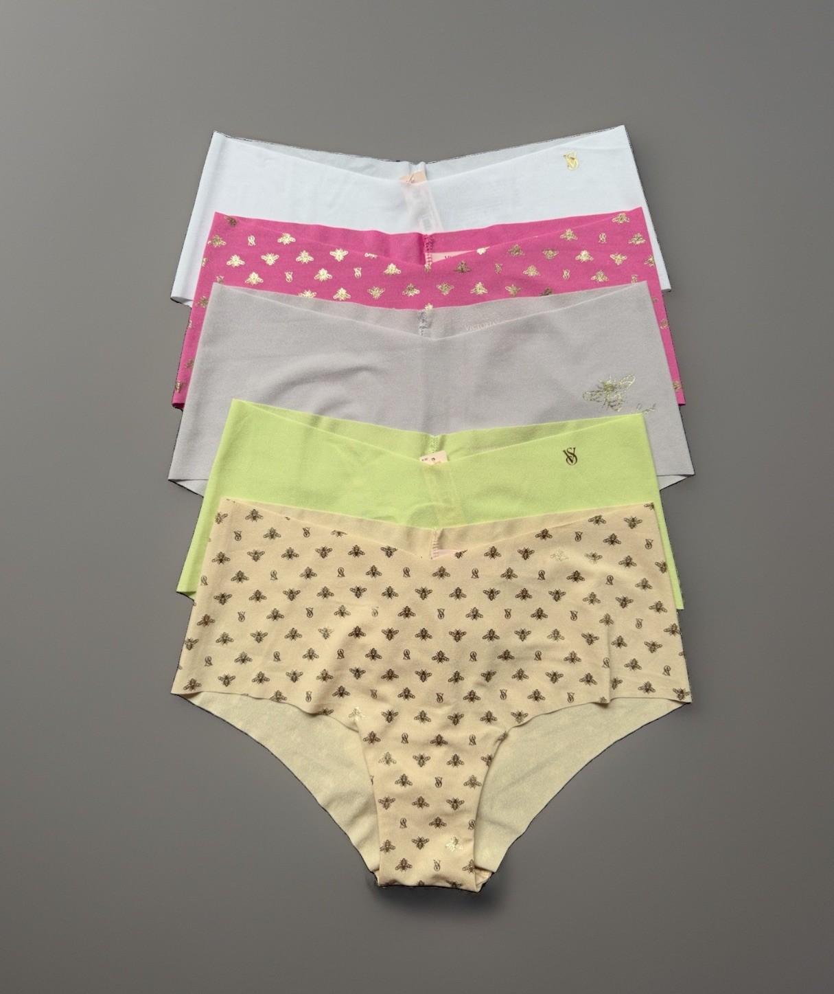 5 Pack Victoria’s Secret sz M No-Show Cheeky Tanga Panty Bundle Lot Set