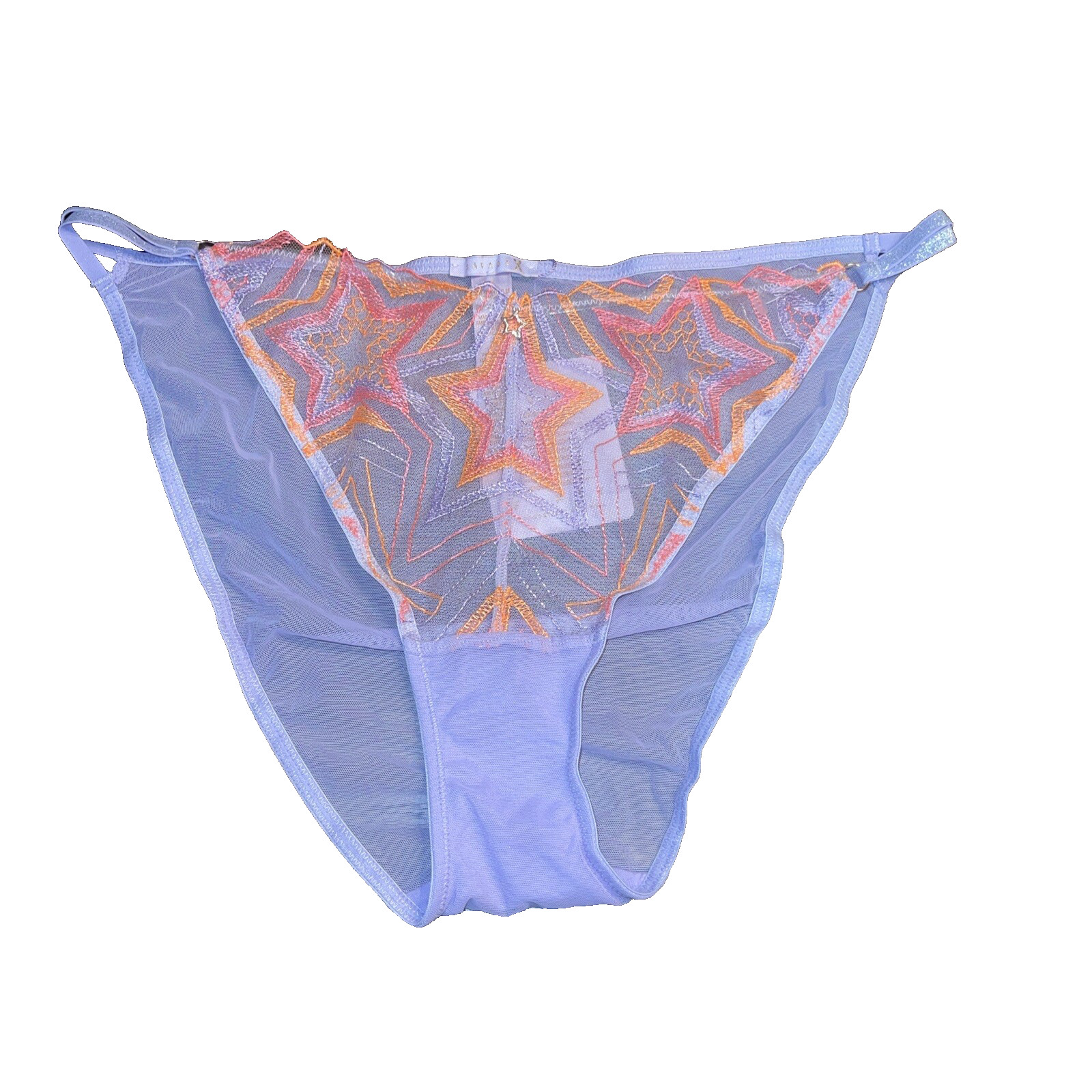 NWT Savage Fenty String Bikini Panty Purple 2X Sissy Whimscial Fairy Sheer Stars