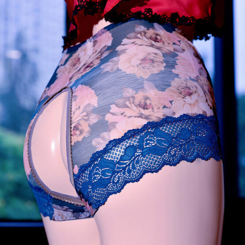 Womens Open Crotch Lace Panties Ladies Knickers Sexy Crotchless Briefs Underwear