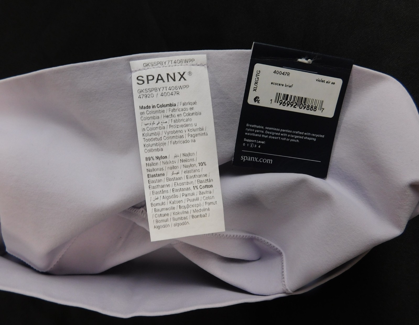 Spanx Women’s Seamless Shaping Brief Underwear 40047R – Violet Air-Size XL/XG/TG