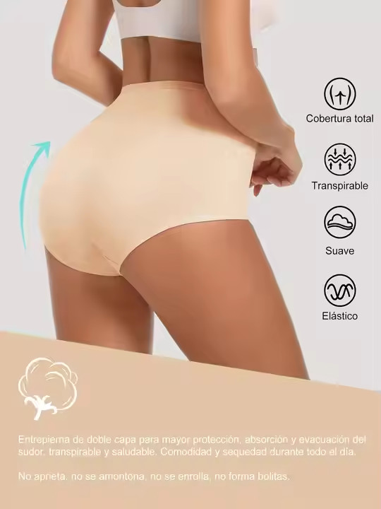 4 Pack Women’s Underwear Panties High Rise Full Coverage Briefs Postpartum Brief
