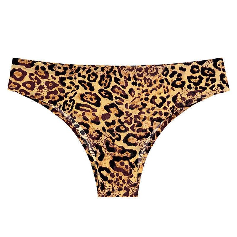 Silk Sexy Knickers Animal Print Print Low-Rise Panty Leopard Ladies Thongs
