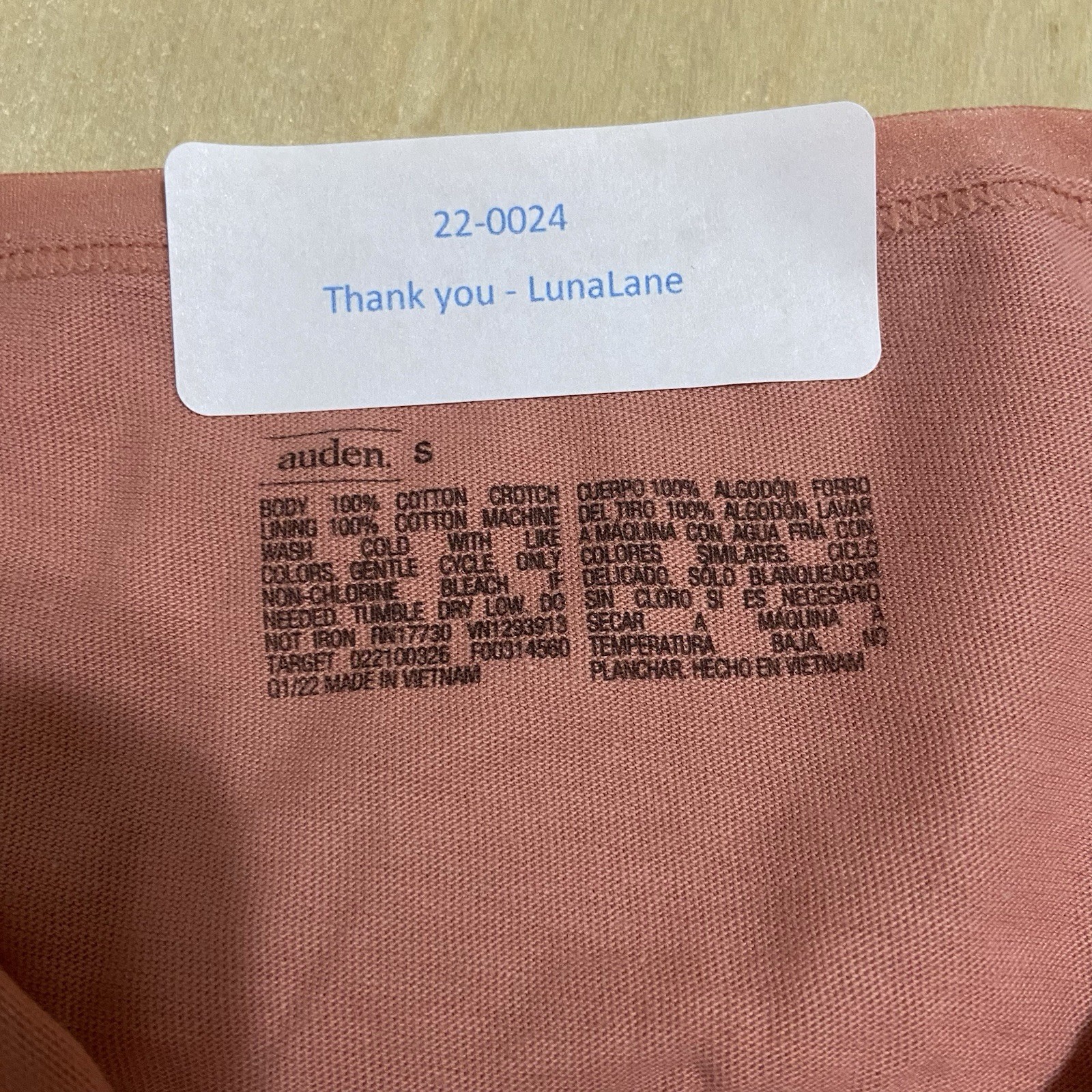 Auden Women’s Size Small (4-6) Soft 100% Cotton Bikini-Style Panties 6 Pack