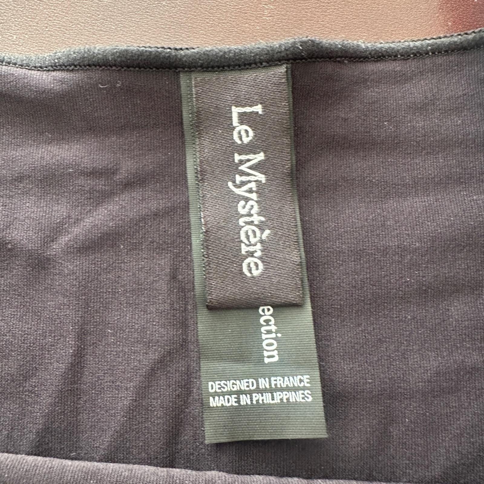 Le Mystere L’image Collection 455 Brief Black Nylon Lycra Spandex Size S NWT