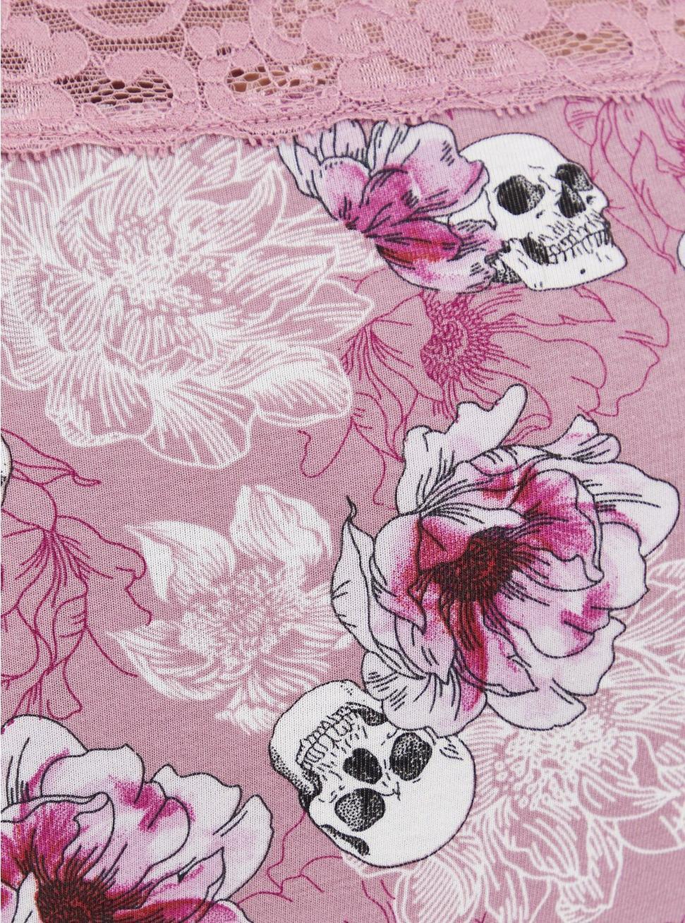 Torrid Cotton MID-RISE Chekky skull LACE TRIM PANTY plus sz 1X 2x 3x NWT
