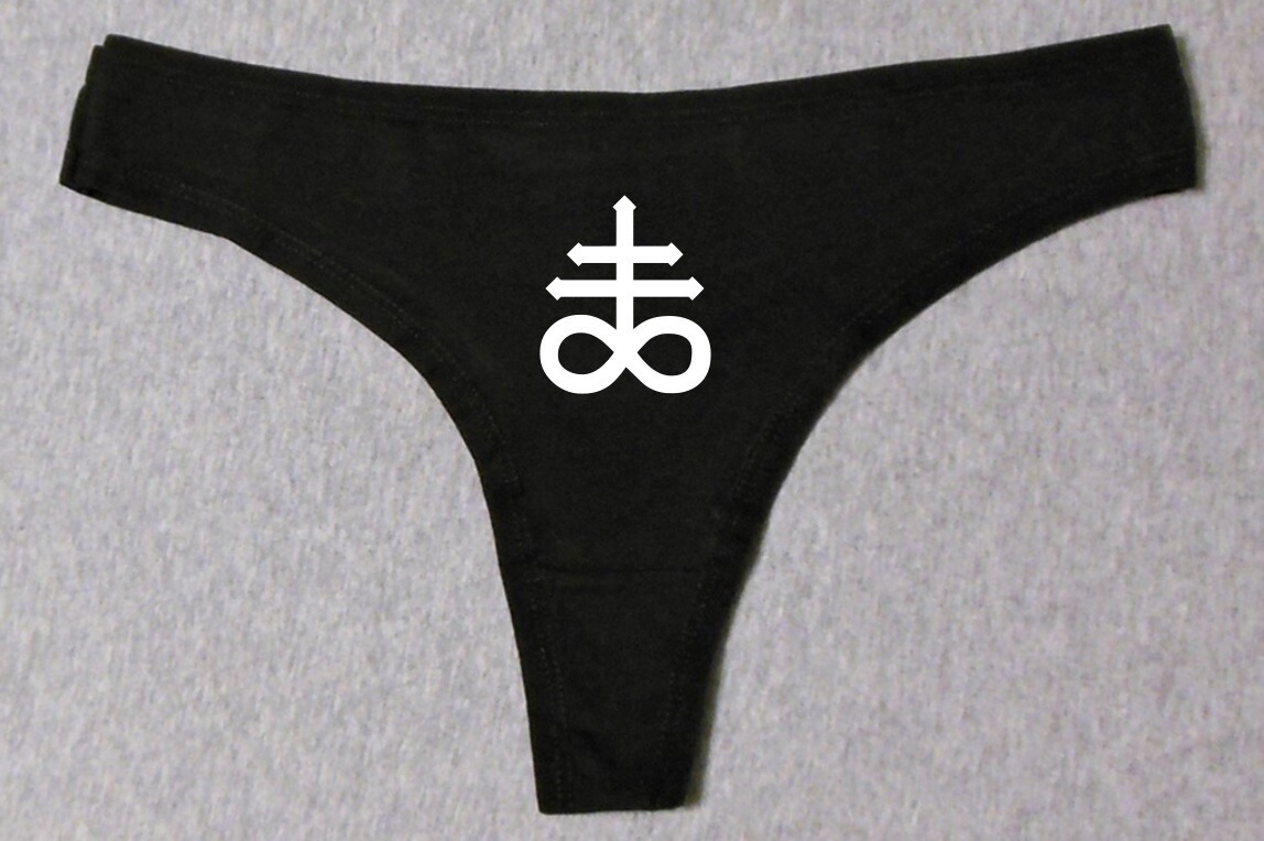 Sexy Gothic Leviathan Cross Slut Cosplay Glow In Dark Halloween G-String Thong