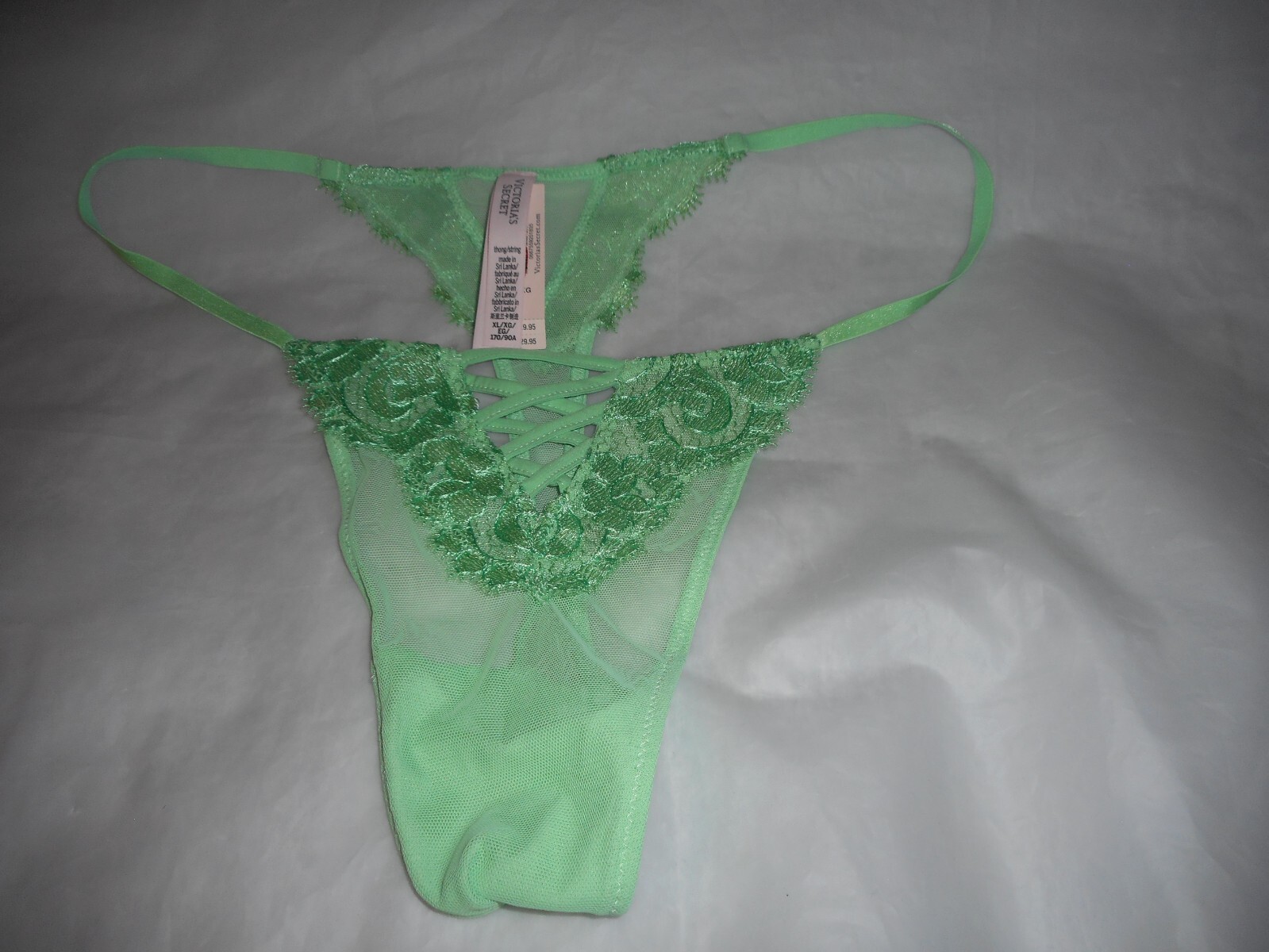 Victoria’s Secret Green X Cross Thong String Panty XL/XG