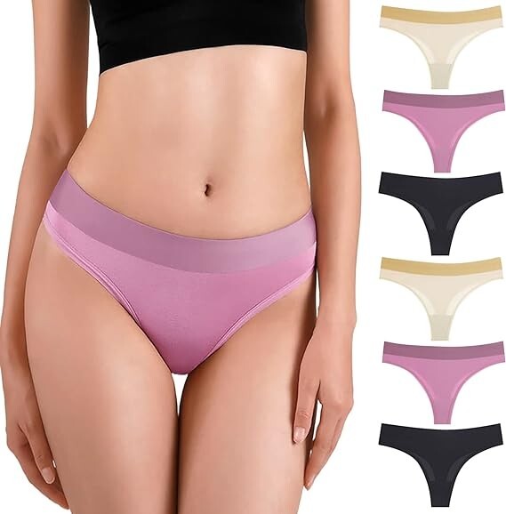 Ladies Bikini Briefs Underwear Knickers 6 or 12 Pack Low Rise Thong