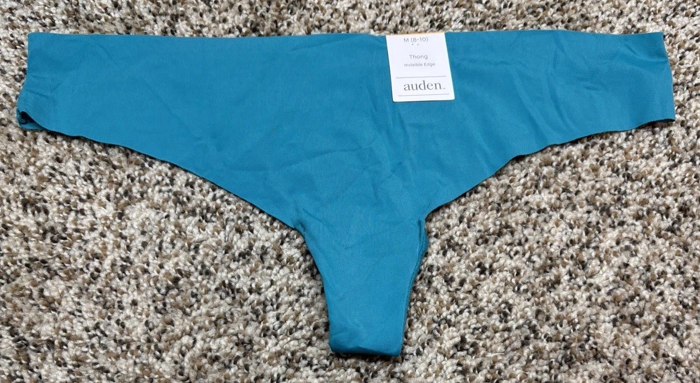 Auden “Turquoise Green” Invisible Edge Thong. Size: M (8-10).