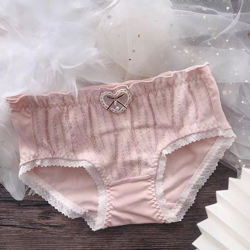 Japanese Cute Cotton Panties Briefs Lolita School Bow Underwear Sweet Underwear