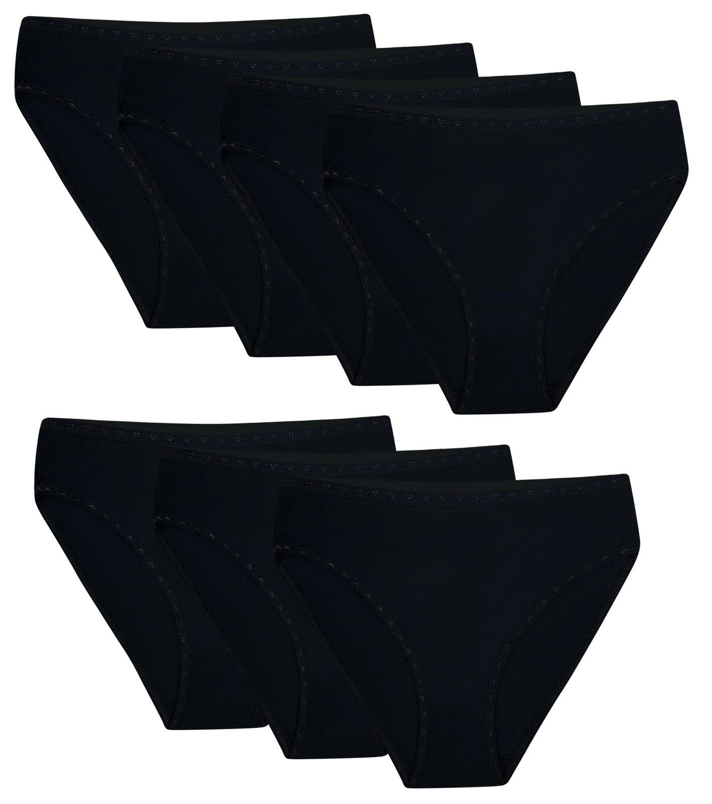 7 ladies’ waist briefs underpants black white underwear cotton briefs 34-44