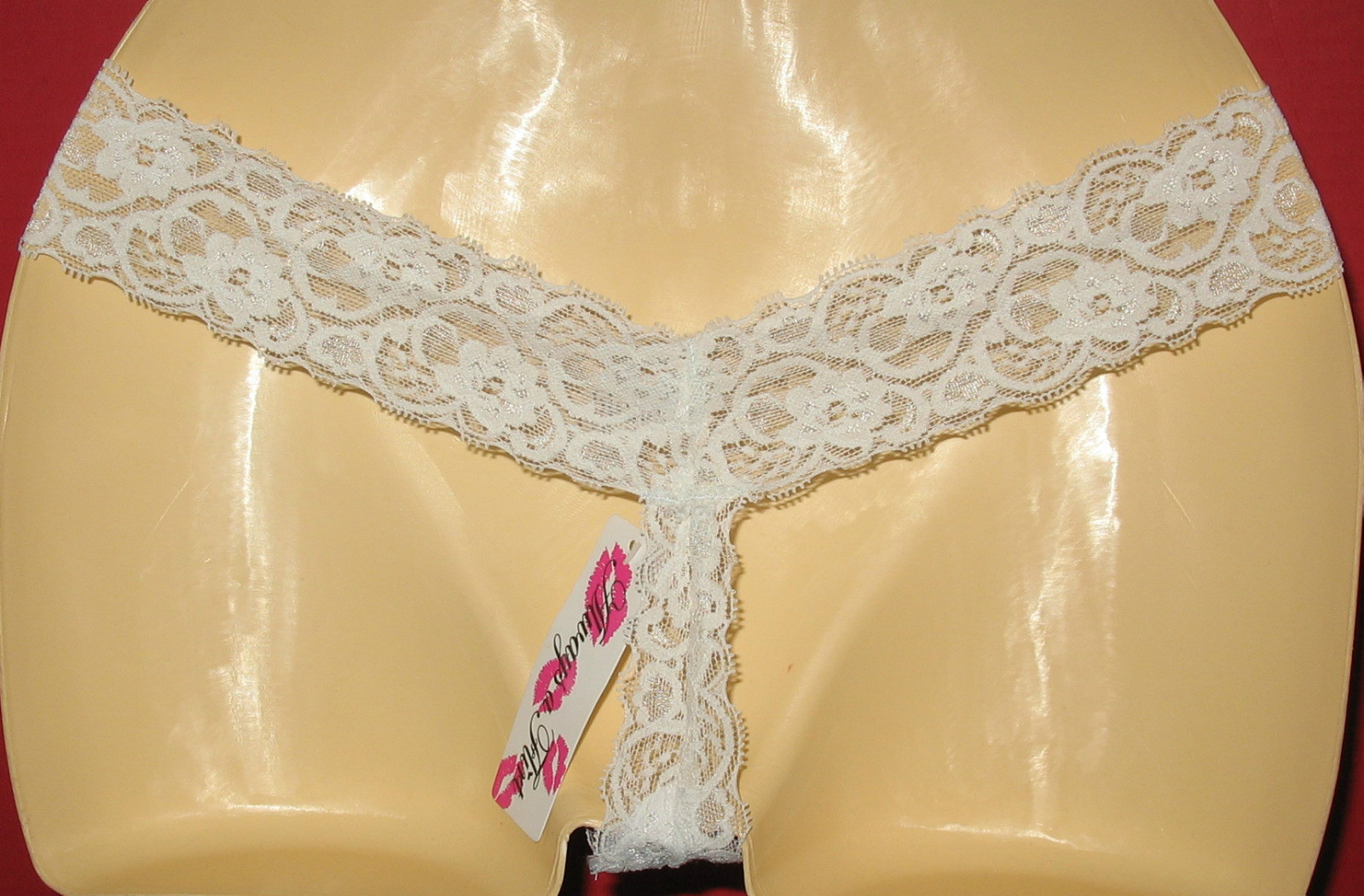 GINA INTIMATES & ALWAYS A FLIRT (BLK & WHITE) – THONG NYLON LACE & SPANDEX PANTY