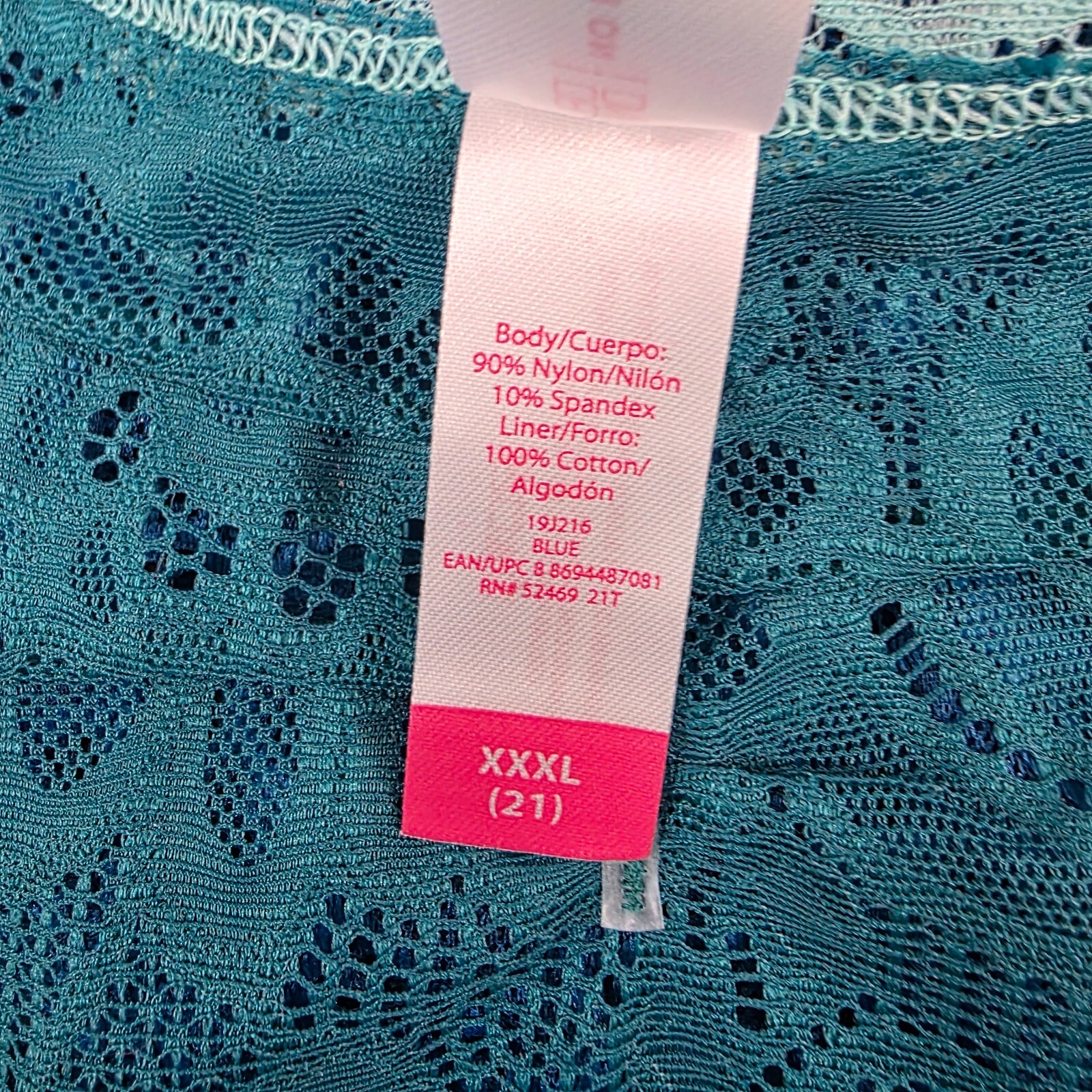 No Boundaries NOBO Lace Hipster 4-Pack Multi-Color Panties – Size XXXL (21) NWT