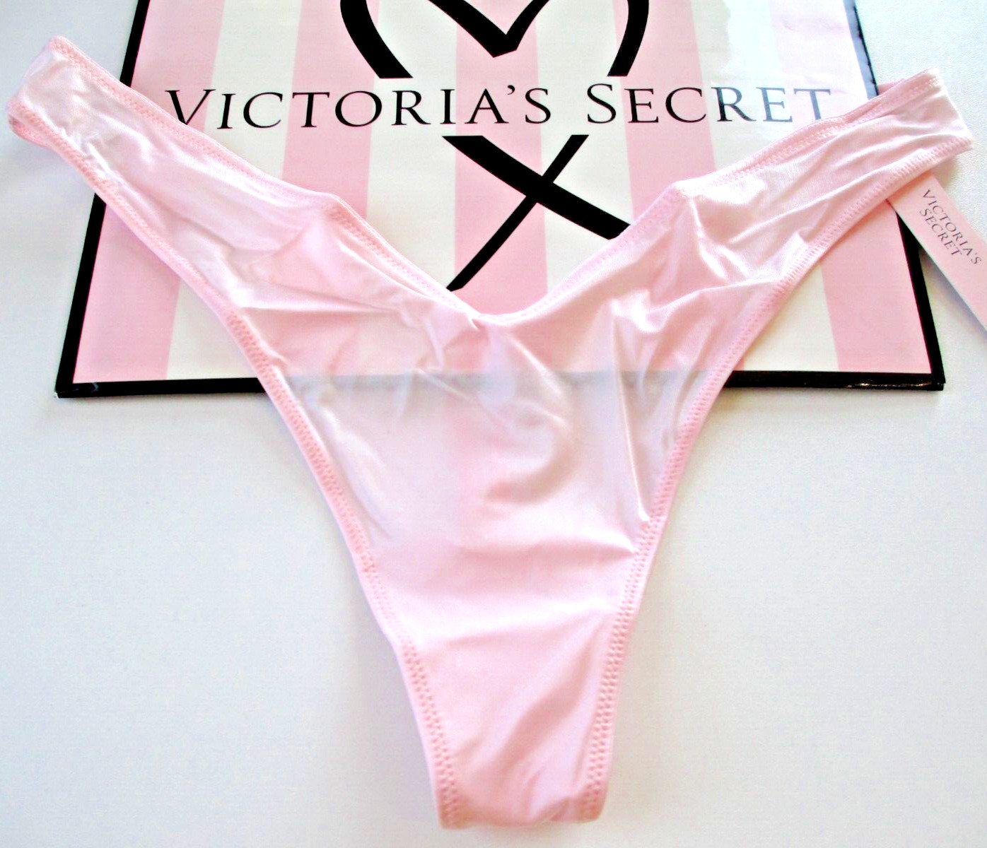 VICTORIAS SECRET VERY SEXY High Leg Strappy Back Thong Panty Angel Pink S M L XL