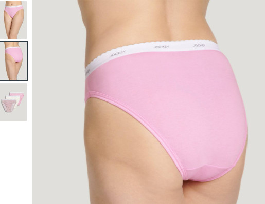 Women’s Jockey 3-Pack Classic French Cut Comfort (Pink) Cotton Underwear