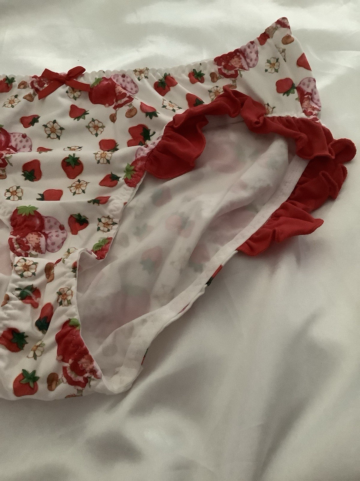 Strawberry Shortcake Licensed Women’s Teen Kawaii Bikini Panties Ruffle Large