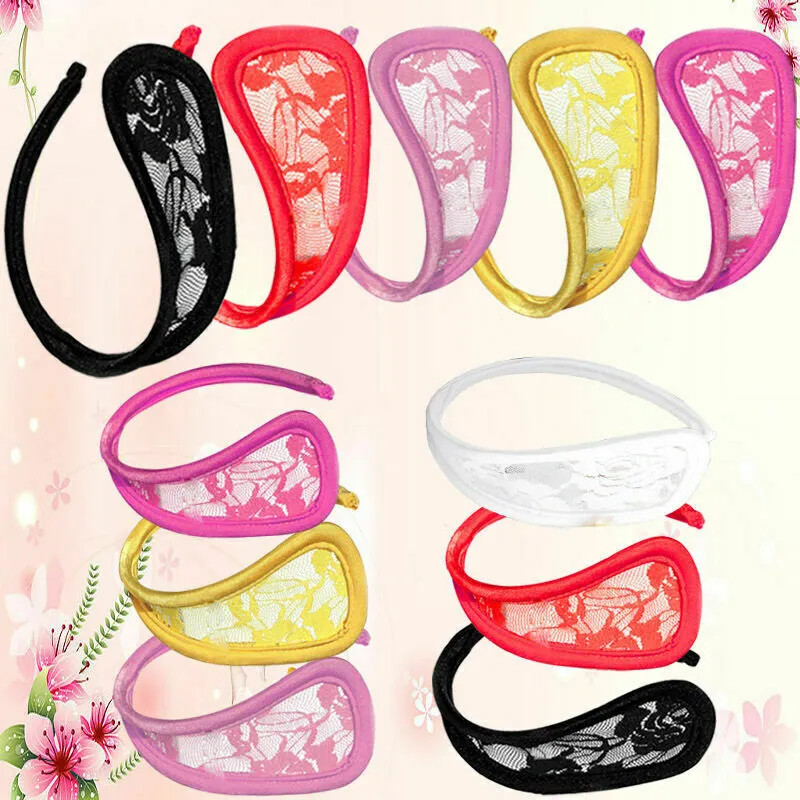 5 Packs Lot Womens Sexy Lace C-string Panties Thongs G-string Lingerie Underwear