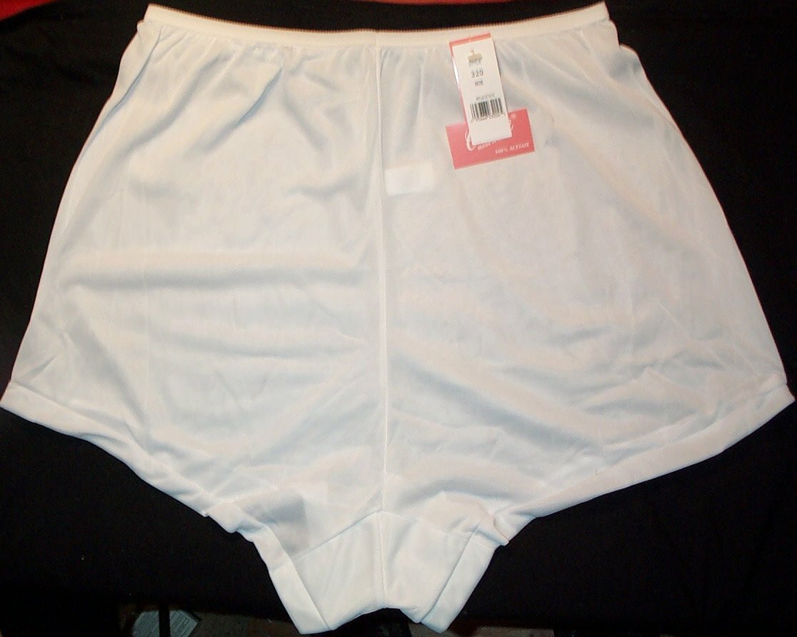 3 Pair Size 9 White Flare Leg Acetate Panty Similar to a Men’s Boxer CLOSE OUT